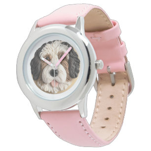 Bernedoodle Hund 3D Inspiriert Armbanduhr