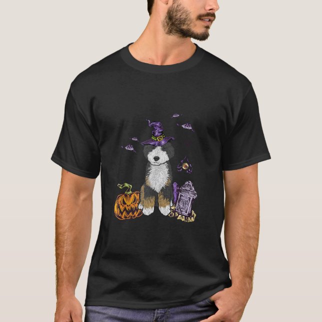 Bernedoodle Hund Halloween Bernedoodle Tank Top (Vorderseite)