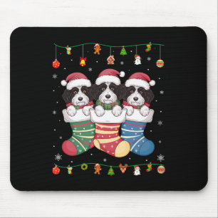 Bernedoodle Hund in Weihnachten Männer Frauen Kind Mousepad