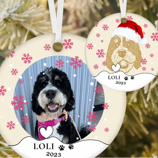 Bernedoodle Hund Personalisiert Zeichnend Hand Keramik Ornament (Von Creator hochgeladen)