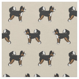 Bernedoodle Hund schlichtes Design Stoff