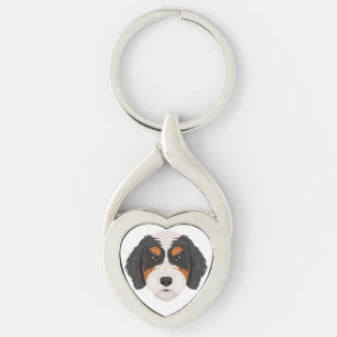 Bernedoodle-Hundemischung Schlüsselanhänger