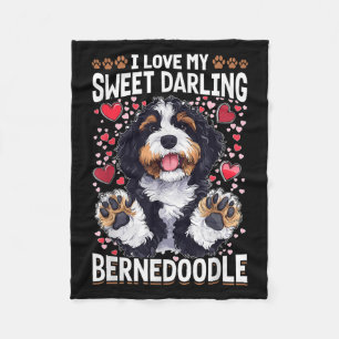 Bernedoodle Hundezucht I Liebe My Sweet Darling Be Fleecedecke