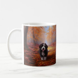 Bernedoodle im Herbst Leaves Fall Inspiriert Kaffeetasse