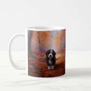 Bernedoodle im Herbst Leaves Fall Inspiriert Kaffeetasse