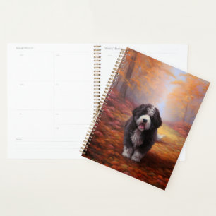 Bernedoodle im Herbst Leaves Fall Inspiriert Planer