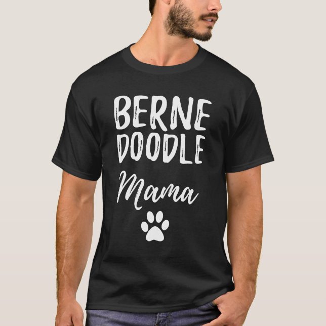 Bernedoodle Mama Long Sleeve Shirt für Bernedoodle (Vorderseite)