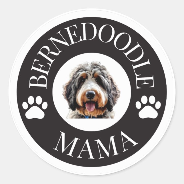 Bernedoodle Mama Sticker (Vorderseite)