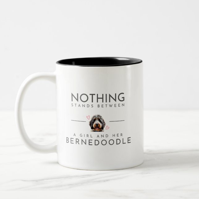 Bernedoodle Mug bicolore (Gauche)