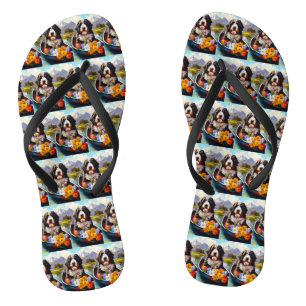 Bernedoodle on a Paddle: Ein Landschaftliches Aben Flip Flops