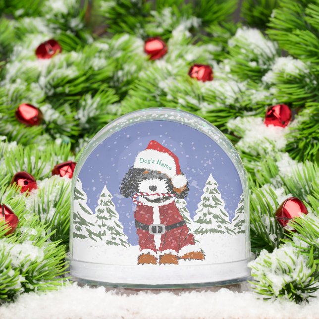 Bernedoodle personnalisé Chien Père Noël (Noël)