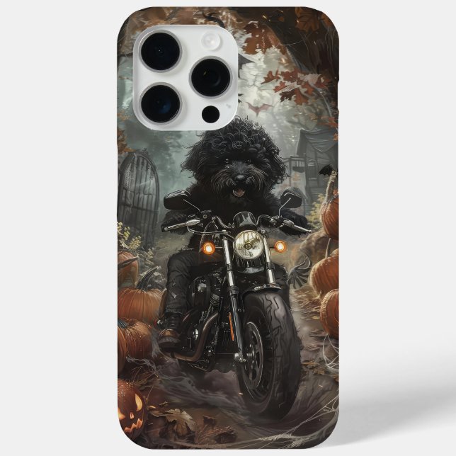 Bernedoodle Riding Motorrad Halloween Beängstigend Case-Mate iPhone Hülle (Rückseite)
