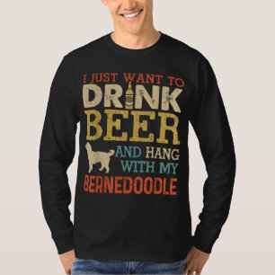 Bernedoodle Vater Drink Bier Hang mit Hund Funny M T-Shirt