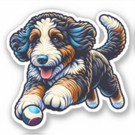 Bernedoodle Vinyl Dog Sticker