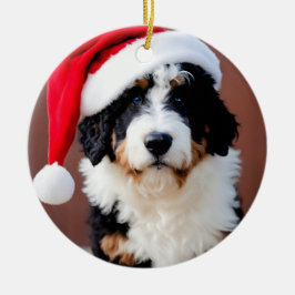 Bernedoodle Weihnachten Keramik Ornament