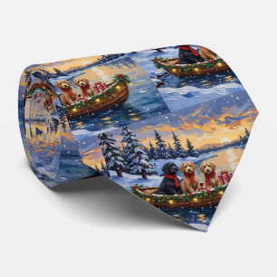 Bernedoodle Weihnachtsboot Feiertag Krawatte