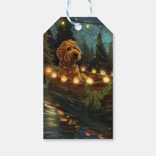 Bernedoodle Weihnachtsfeiertage Geschenkanhänger (Vorderseite)