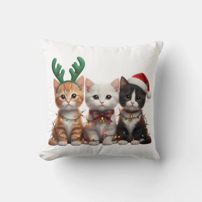 Bernedoodle-Weihnachtspullover,  Kissen (Vorderseite)