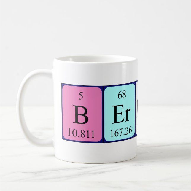 Berneice nom de table périodique mug (Gauche)