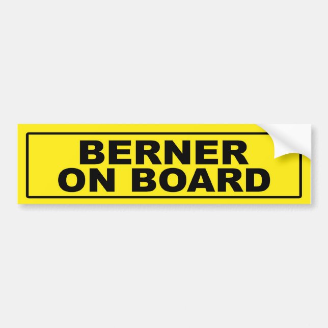 Berner an Bord Autoaufkleber (Vorne)