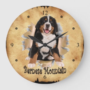Berner Berg bricht durch Papiertücher Uhr! ~ Große Wanduhr