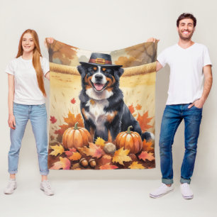 Berner Berg im Herbst belebt Erntedank Art Fleecedecke