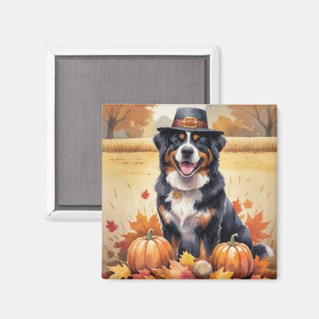 Berner Berg im Herbst belebt Erntedank Art Magnet (Vorderseite/Rückseite)