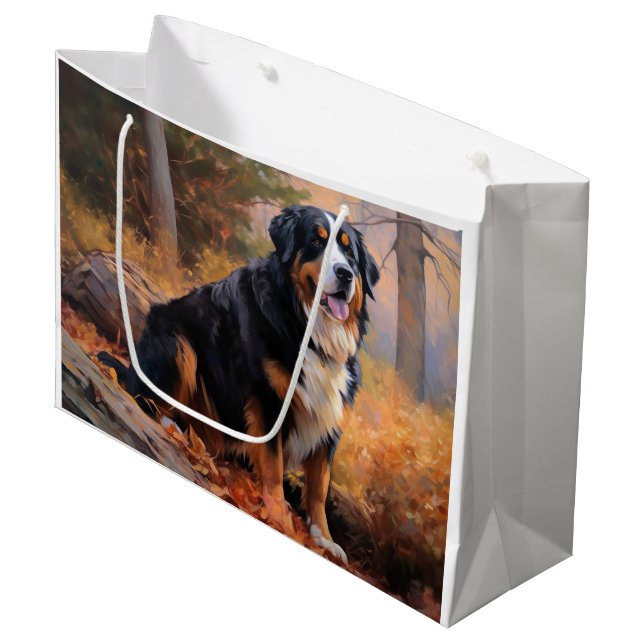 Berner Berg im Herbst Leaves Fall Inspiriert Große Geschenktüte (Vorderseite Schrägansicht)