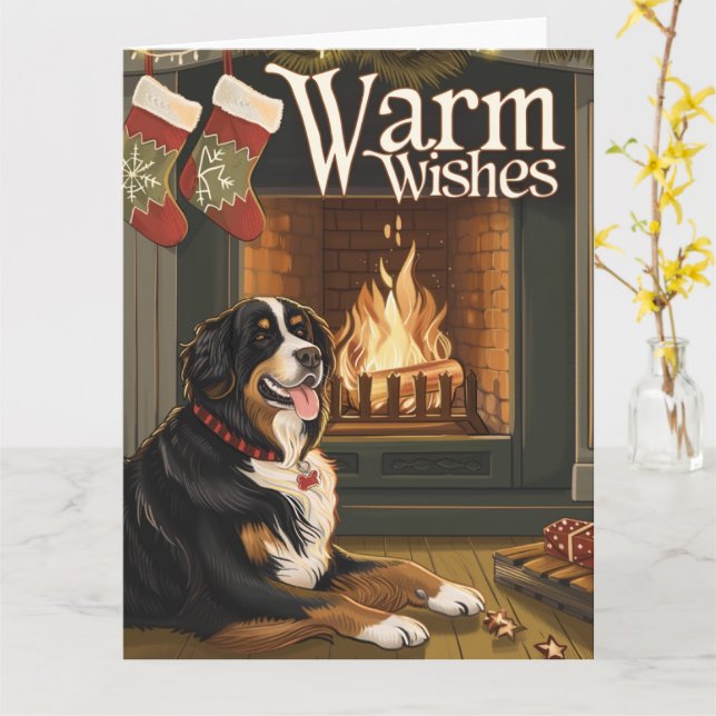 Berner Berg im Schnee Weihnachten Karte (Gelbe Blume)