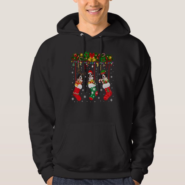 Berner Berg in Sock Xmas Rentier Santa Elf D Hoodie (Vorderseite)