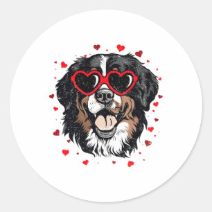 Berner Berg Valentine Niedliches Herz Runder Aufkleber