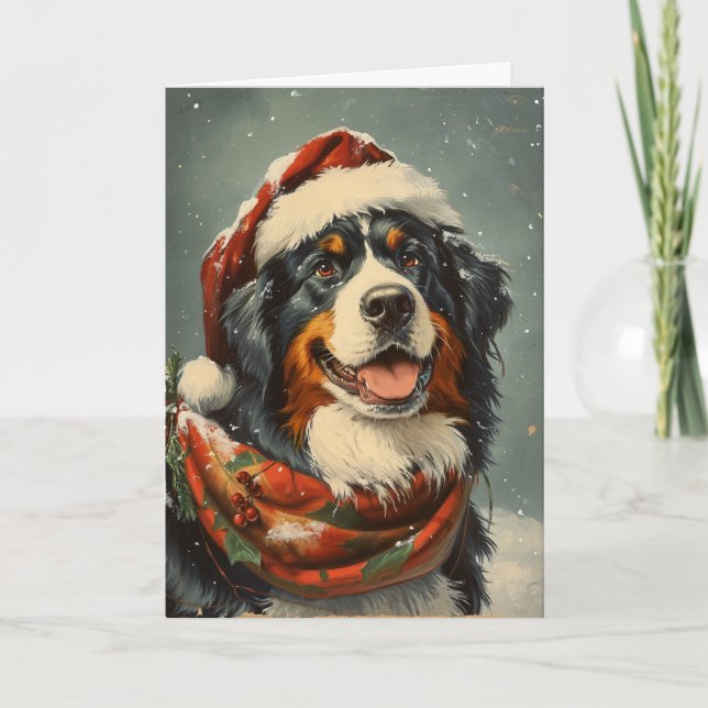 Berner Berghund personalisiert Weihnachten (Vorderseite)