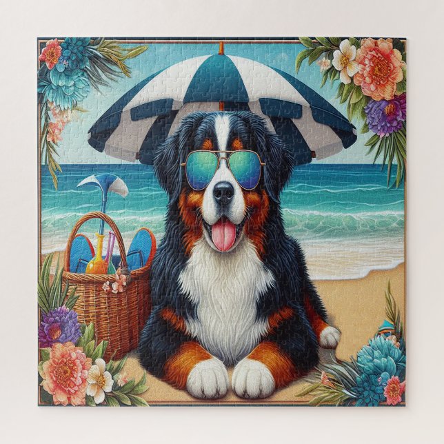 Berner Bliss: Cooler Hund mit Sonnenbrille (Vertikal)