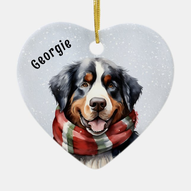 Berner Dog Keramik Ornament (Vorne)