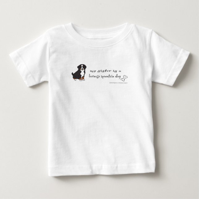 Berner Hund Baby T-shirt (Vorderseite)