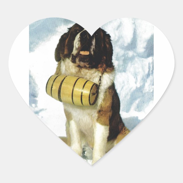 Berner Hund, Bergrettung Herz-Aufkleber (Vorderseite)