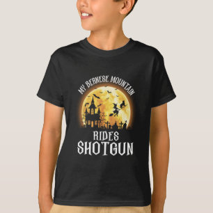 Berner Hund fährt Schrotflinte, Halloween Grusel H T-Shirt