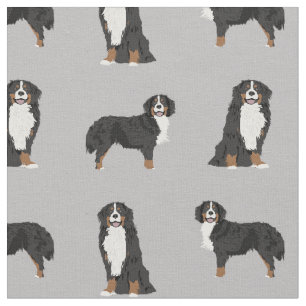 Berner Hund grau Stoff