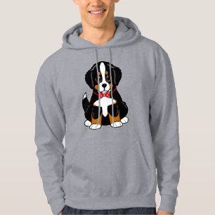 Berner Hund in der Krawatte Bow Hoodie