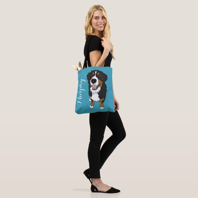 Berner Hund individuell anpassbar Tasche (Am Model)