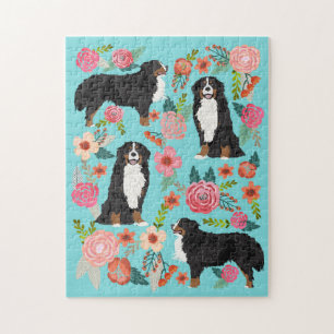 Berner Hund Vintag Florals