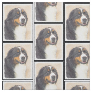 Berner Hundemalerei - Original Hundekunst Stoff