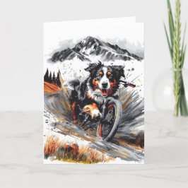 Berner Hundetour im Gebirge Dankeskarte