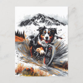 Berner Hundetour im Gebirge Postkarte