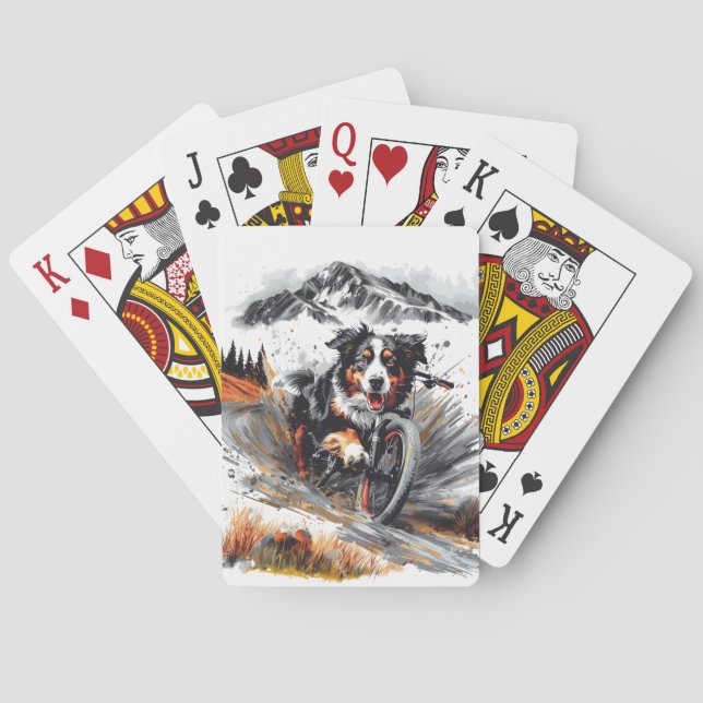 Berner Hundetour im Gebirge Spielkarten (Rückseite)