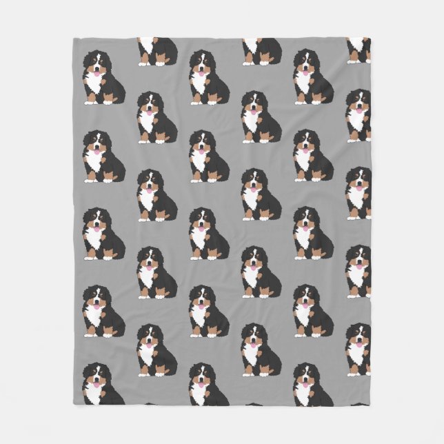 Berner Hundewelpe Fleece Blanket (Vorderseite)