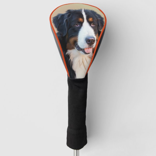 Berner Hundkunst Golf Headcover (Vorderseite)