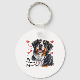 Berner ist mein Valentiner Berner Hundebesitzer Schlüsselanhänger