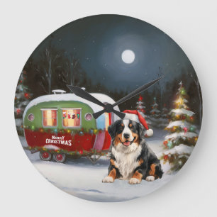 Berner Oberländer Wohnwagen-Weihnachtsabenteuer Große Wanduhr