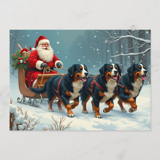 Berner Sennen Weihnachtskarte Feiertagskarte (Vorderseite)